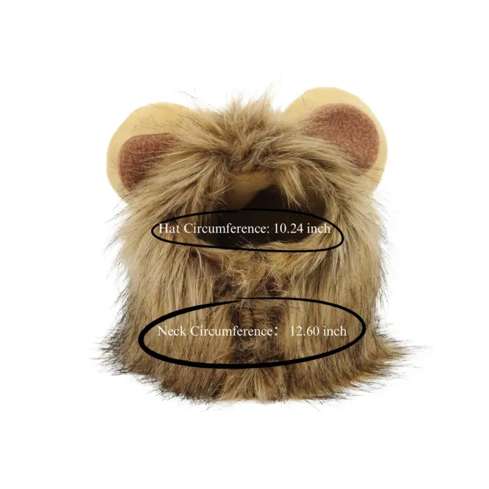 Halloween Lion Costume Adjustable Velcro Hat Halloween Lion Costume Adjustable Velcro Hat For Cats And Dogs