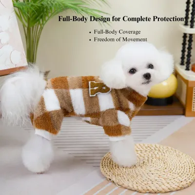 Plaid Dog Sweater for Fall/Winter