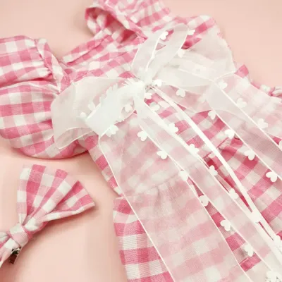 Perfect for weddings, birthdays, and other formal events, this plaid print tulle dress offers both comfort and style for pets attending special occasions.