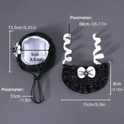 dog hat (4) Crafted from soft knitted fabric, this pet accessory set provides both warmth and comfort, making it a perfect addition to pets’ wardrobes for seasonal wear.