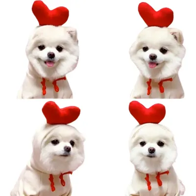 dog hoodie (4) This warm winter pet hoodie features a cute Red heart design, making it both functional and fashionable for small breed pets during the colder months.