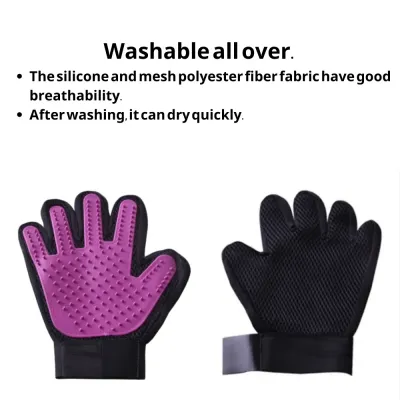 Massaging Grooming Gloves for Cats Pet Hair Removal Gloves for Cats