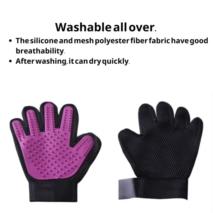 Massaging Grooming Gloves for Cats Pet Hair Removal Gloves for Cats