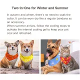 Cooling Pet Neck Scarf Cooling Bandana for Dogs and Cats (3) Dual-purpose design: use as a cooling accessory in summer or as a stylish regular bandana in winter.