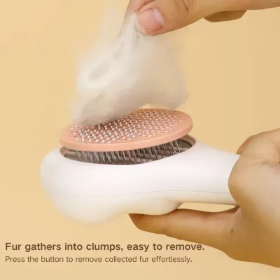 Cat Grooming Brush with Massage Function (4) Equipped with anti-slip, smooth, and rounded handles to provide comfort during extended grooming sessions.