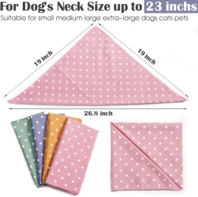 Breathable cotton pet scarf for small to extra-large pets