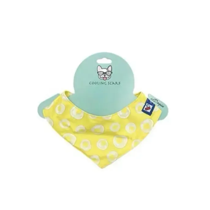 cooling neck scarf designed for pets (2) Easy to use: Simply wet the scarf, refrigerate for extra cooling, and put it on your pet for hours of relief.
