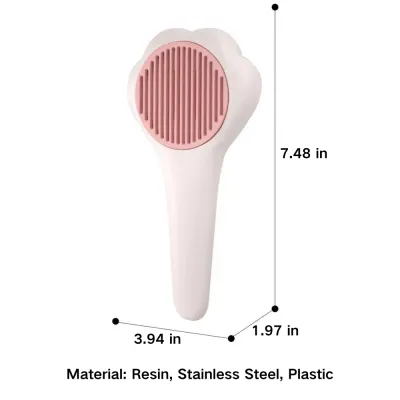 Cat Grooming Brush with Massage Function (2) Innovative design for effective shedding and mat removal, ideal for pet care businesses and grooming professionals.