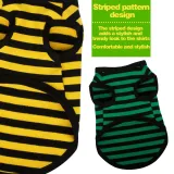 Breathable Cotton Striped Dog Shirt Vest for Dogs (10) Comfortable and gentle on the skin, ideal for pets with sensitive skin.