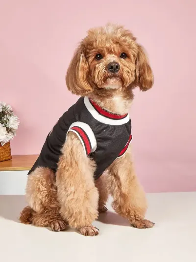 Basketball Jersey Pet Mesh Summer Vest for Dogs (3) Available in sizes for small, medium, and large dogs for a perfect fit.