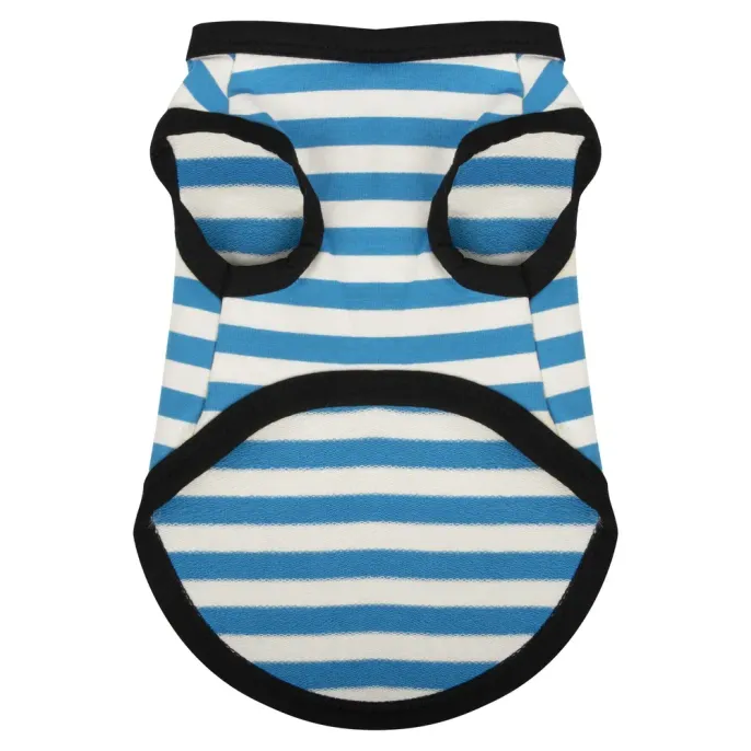 Breathable Cotton Striped Dog Shirt Vest for Dogs (6) Versatile pet clothing that can be worn all year round, suitable for various dog breeds and sizes.