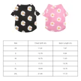 dog breathable t-shirts size