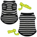 Breathable Cotton Striped Dog Shirt Vest for Dogs (8) Striped pet shirt for dogs, available in various sizes for all breeds.