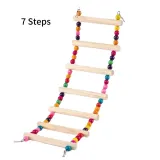 Wooden Climbing Ladder with Colorful Beads Bird Toy