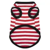 Breathable Cotton Striped Dog Shirt Vest for Dogs (2) Affordable and cost-effective pet clothing option with great value for money.