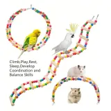 Wooden Climbing Ladder with Colorful Beads Bird Toy