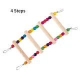 Wooden Climbing Ladder with Colorful Beads Bird Toy