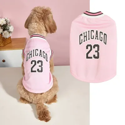 Basketball Jersey Pet Mesh Summer Vest for Dogs (21) Perfect for daily wear, walks, or pet-friendly sports events.