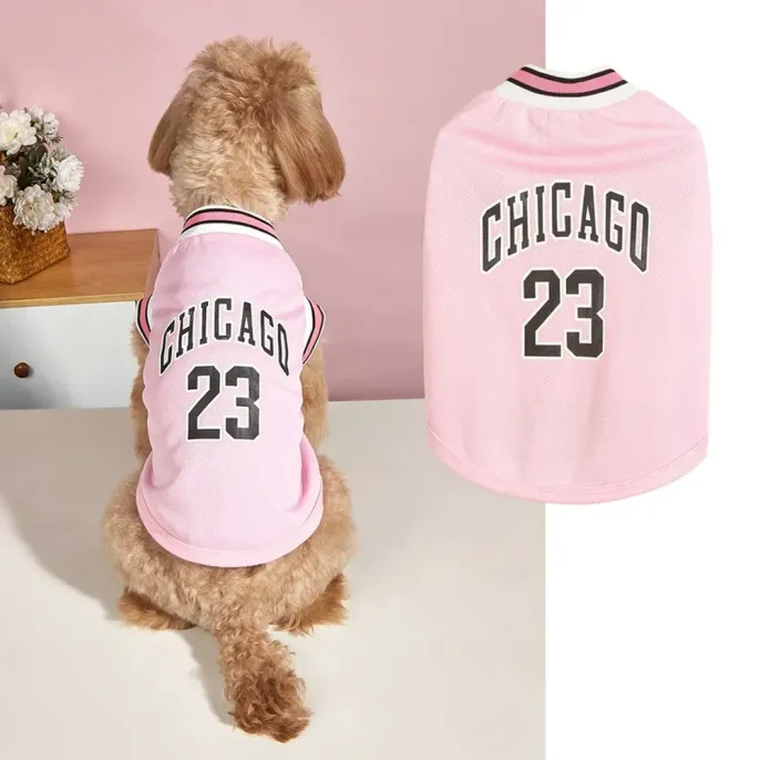Basketball Jersey Pet Mesh Summer Vest for Dogs (21) Perfect for daily wear, walks, or pet-friendly sports events.