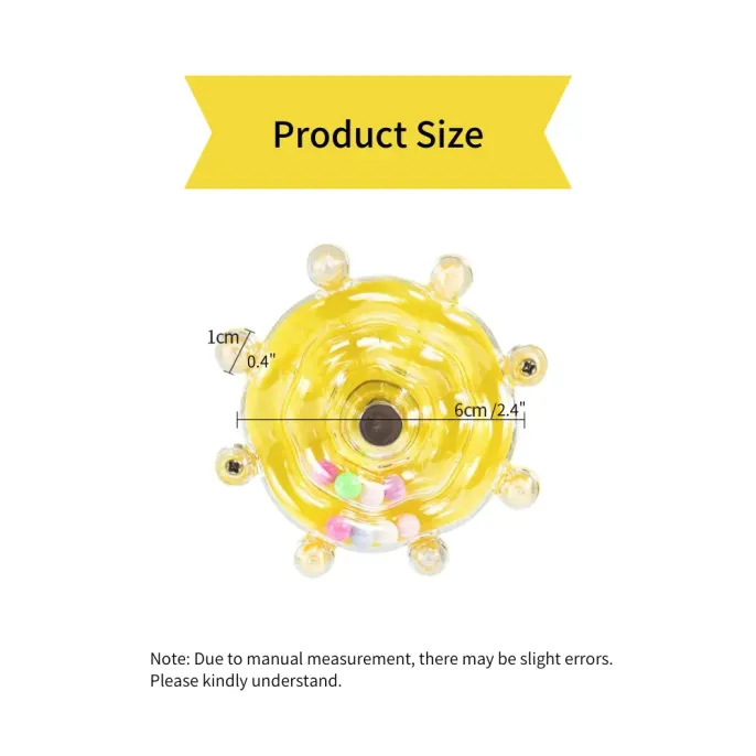 Bird Toy, Bird Bite And Decompression Toy, With Randomly Colored Beads, Multifunctional Hanging Bird Toy, Size Spinning Bird Toy with Randomly Colored Beads
