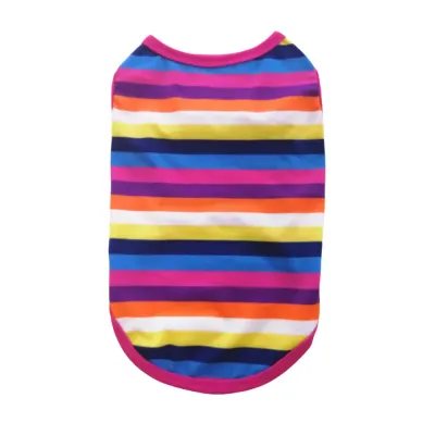 Breathable Colorful Rainbow Vest for Dogs and Cats (3) Great for casual outings, playdates, or photoshoots.