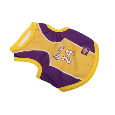 Summer Sports Vest Basketball Shirt for Dogs (4) Perfect for outdoor sports or daily wear, providing sun protection and comfort.