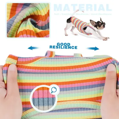 Ideal pet clothing for warm weather – breathable and easy to wear.