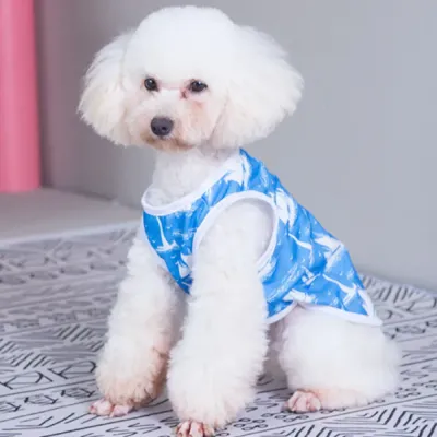 Summer Lightweight Stripe and Star Pet Vest for Dogs (12) Perfect Fit for Various Sizes: Available in sizes XS to XL, this vest ensures a good fit for small to medium-sized pets.