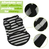 Breathable Cotton Striped Dog Shirt Vest for Dogs (12) Machine washable and easy to maintain, perfect for busy pet owners.