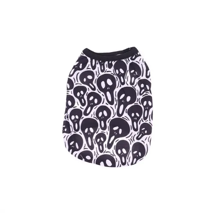 Summer Skeleton Design for Halloween Vests for Cats and Dogs (5) Soft and stretchy fabric for easy movement and comfort during warm weather.