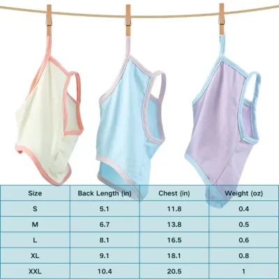 Comfortable Pet Tank Top Vest for Dogs and Cats (14) No fluorescent agents, safe for pets with sensitive skin.