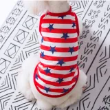 Summer Lightweight Stripe and Star Pet Vest for Dogs (5) Ideal for small to medium-sized pets, ensuring a perfect fit.