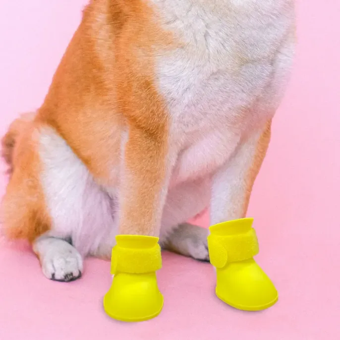 antislip pet rain booties