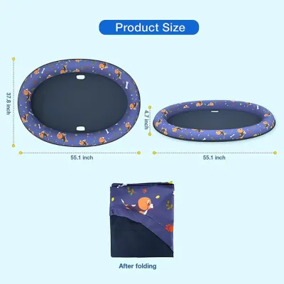 inflatable pet bed (1) Made with high-quality, puncture-resistant materials, this pool mat is built to withstand the wear and tear of active pets. Its durable construction ensures extended use, making it a reliable option for both home and commercial environments.