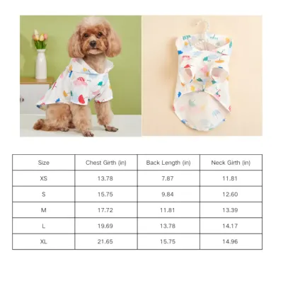 umbrella pattern dog raincoat size