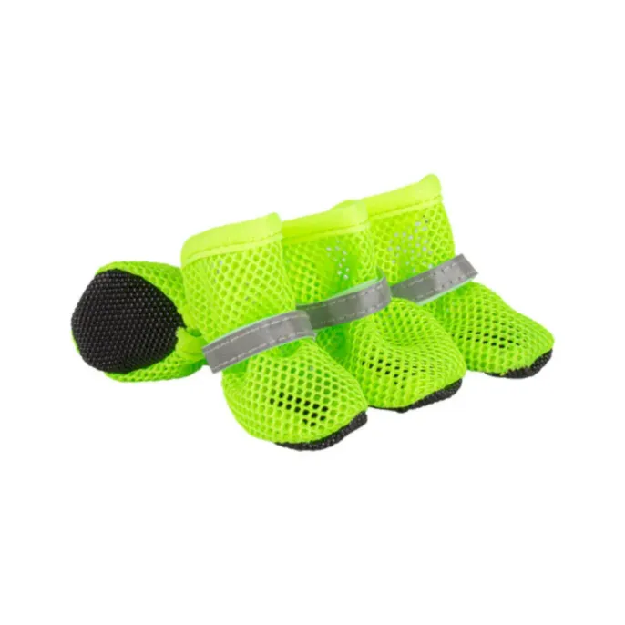 green breathable mesh dog shoes