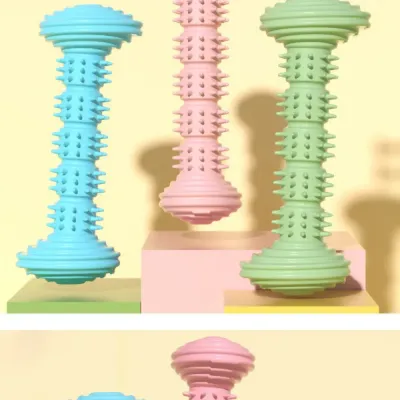 dog in toy (1) The toys are designed to capture dogs’ attention and engage them in hours of fun. With their stimulating textures and easy-to-grip design, they’re perfect for interactive play, keeping dogs entertained while helping with teething relief.