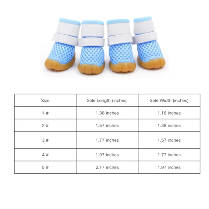 Dog Shoes Breathable Mesh Boots size Dog Shoes Breathable Mesh Boots size