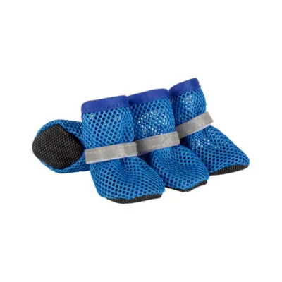 blue breathable mesh dog shoes