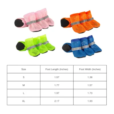 breathable mesh dog shoes size