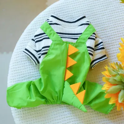 dog hoodie (1) Perfect for any season, these stylish overalls can be worn throughout the year. Whether it's chilly weather or warmer days, the breathable design ensures that your dog stays comfortable without overheating or feeling cold.