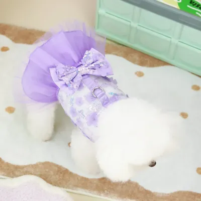 pet apparel dog clothes (4) Featuring an adjustable closure, this dress is designed for effortless dressing. The secure yet flexible fit ensures comfort without restricting movement.