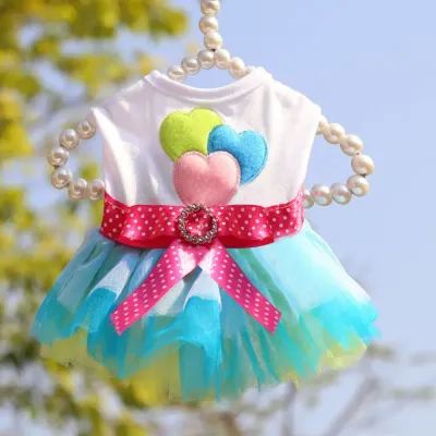 pet clothes for dogs (1) Designed with a layered tulle skirt, this dress gives pets a graceful and charming appearance, perfect for stylish outings.