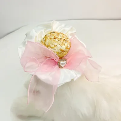 Adjustable pet hat Cute pet bow hat