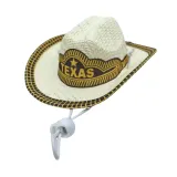 Adjustable pet headwear Lightweight pet straw hat