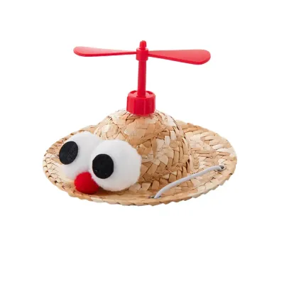 Bamboo dragonfly pet hat Comfortable pet hat for small dogs