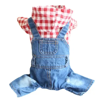 Pet denim overalls Small dog overalls