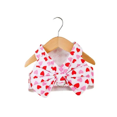 Bow Design Pet Heart Chest Top Harness with Mesh Lining wholesale