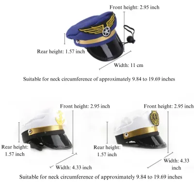 Dog captain hat Creative pet fashion