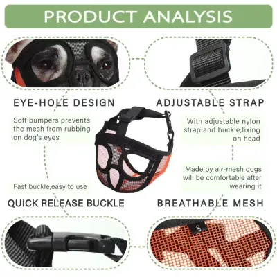 short-nose dog muzzle anti-chewing pet muzzle